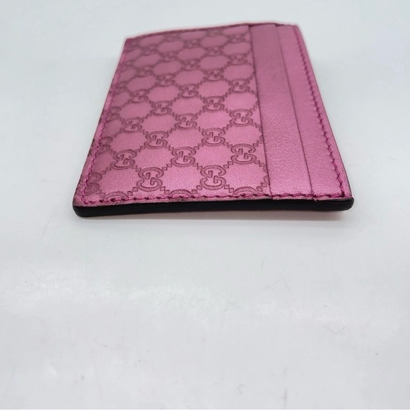 Auth GUCCI MicroGG Guccissima
Shima Leather Pink Card Case - Picture 8 of 16